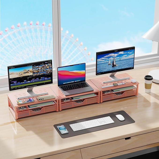 gianotter Computer Monitor Stand Riser – Rose