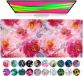 French KOKO Large Mouse Pad Desk Mat 15" x 30" – Extended Floral Desk Protector for Keyboard & Mouse – Non-Slip Waterproof Cute Office Pad Aesthetic Workstation Mat