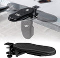 Ergonomics Desk Extender Tray, Table Mount Arm Wrist Rest Shelf, 90° Foldable Elbow Arm Support,Foldable, 180° Swivel, Computer Desk Extender Tray for Home and Office (Folding and Rotating)