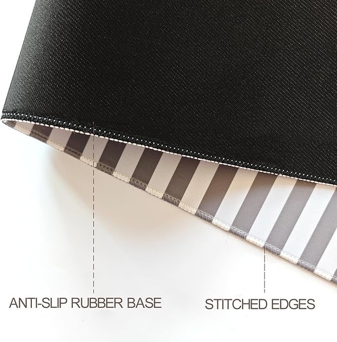 Gray Striped Desk Mat Cute Pastel XXL Large Gaming Mouse Pad Desk Pad Kawaii Aesthetic Home Office Decor Cozy Keyboard Laptop Computer Mat