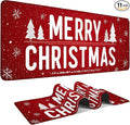 Merry Christmas Extended Gaming Mouse Pad 31.5x11.8inches Large Desk Mat Anti-Slip Rubber Base & Durable Stitched Edges for Gamers Smooth Mouse Writing Surface for Desk Office/Home