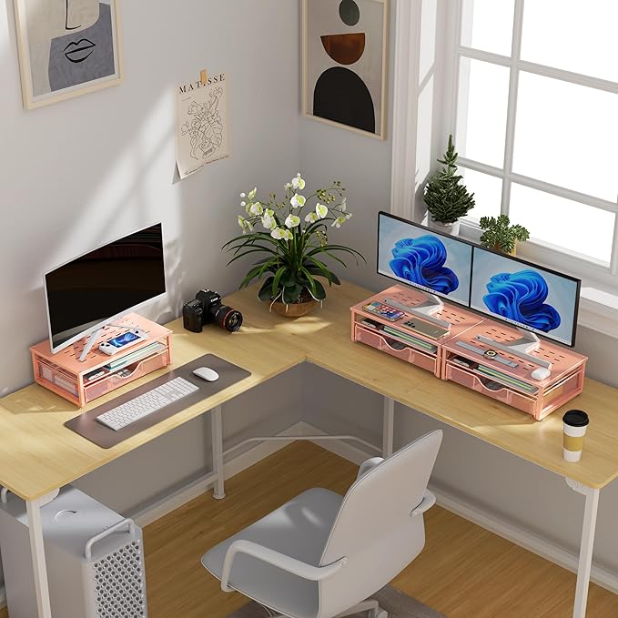 gianotter Computer Monitor Stand Riser – Rose