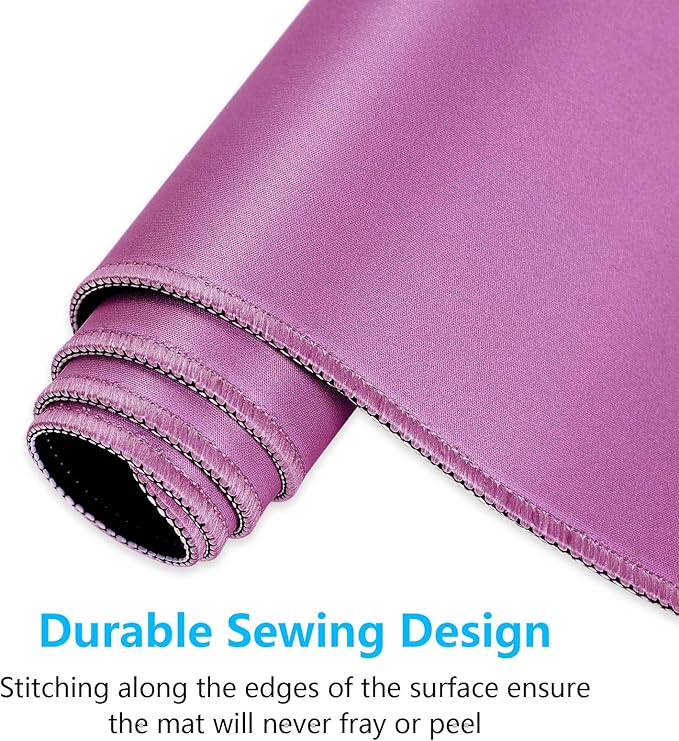 Dapesuom Large Gaming Mouse Pad, Extended Mouse Mat with Stitched Edges, Full Size Keyboard Pad with Non-Slip Base, Big XXL Computer Desk Mats for Gamer, Laptop, Office, 31.5 x 15.7in, Radiant Orchid