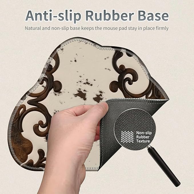 Cute Mouse Pad Plus 1 Coaster, Small Gaming Mouse Mat 11.8 x 9.45 inches, Travel Mouse Pads with Durable Stitched Edges Non-Slip Base, Art Leopard Decor Mousepad for Office Home