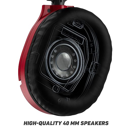 Turtle Beach Recon 70 Multiplatform Gaming Headset for PS5, PS4, Xbox Series X|S, Xbox One, PC & Mobile w/ 3.5mm Wired Connection - Flip-to-Mute Mic, 40mm Speakers, Lightweight Design, Midnight Red