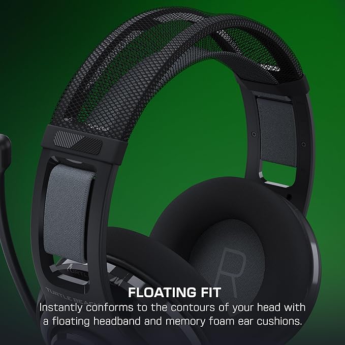Turtle Beach Atlas 200 Wired Multiplatform Gaming Headset for Xbox, PlayStation, PC w/ 3.5mm Wired Connection - 50mm Nanoclear Drivers, Flip-to-Mute Mic, Memory Foam Cushions - Black