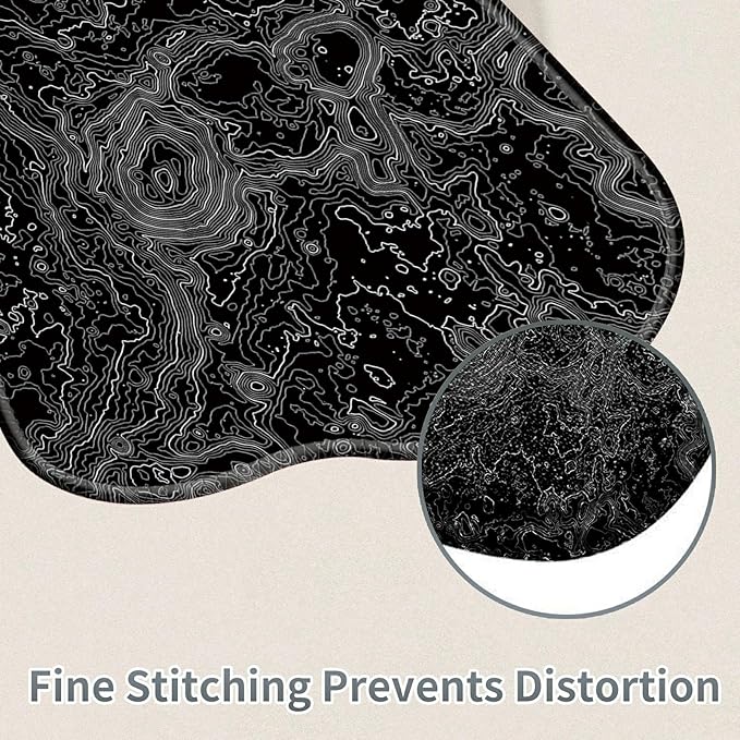 Cute Mouse Pad Plus 1 Coaster, Small Gaming Mouse Mat 11.8 x 9.45 inches, Travel Mouse Pads with Durable Stitched Edges Non-Slip Base, Lunar Surface Decor Mousepad for Office Home