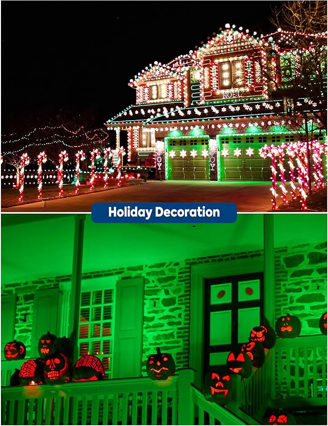 Green LED Light Bulbs Outdoor, 9W Equivalent 60W, A19 Green Colored Light Bulb E26 Base Outdoor for Halloween, Christmas, New Year, Porch Home Lighting, Bar Decor, Non-Dim, 4 Pack