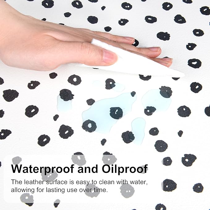 Colorful Star Boho Desk Mat, XXL Mouse Pad Desk Pad Boho Desk Accessories for Women Office Decor, Non-Slip Rubber Base Waterproof Leather Computer Desk Mat, Polka Dot Gaming Mousepad, 31.5" x15.7"