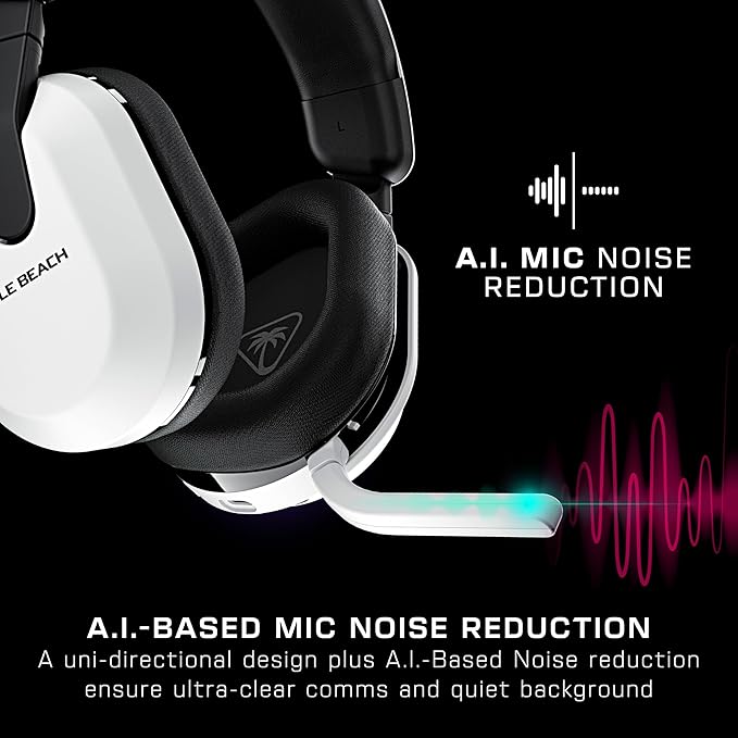 Turtle Beach Stealth 600 Wireless Multiplatform Amplified Gaming Headset for Xbox Series X|S, Xbox One, PC, PS5, PS4, & Mobile – Bluetooth, 80-Hr Battery, Noise-Cancelling Mic – White