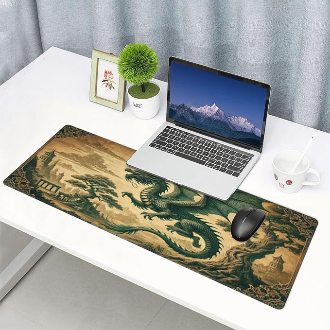 Dragon Mouse Pad XL Large Mousepad Non Slip Rubber Base Desk Mat for Laptop Computer Gaming 31.5" X 12"