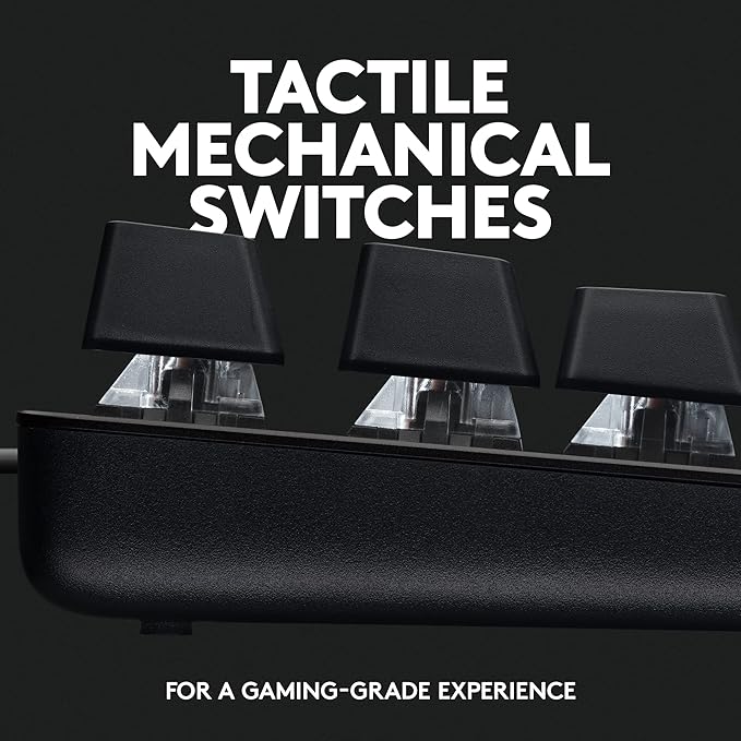 Logitech G413 TKL SE Mechanical Gaming Keyboard - Compact Backlit Keyboard with Tactile Mechanical Switches, Anti-Ghosting, Compatible with Windows, macOS - Black Aluminum