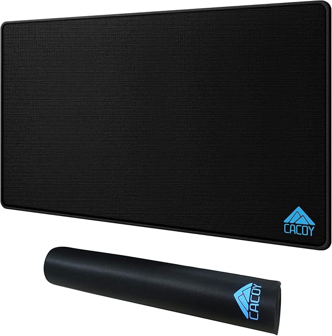 Cacoy 36" x 20" Large Mouse Pad, Desk Mat Office Desk Pad Gaming Mouse Mat with Stitched Edges, XXL Keyboard Mousepad with Non-Slip Waterproof Rubber Base for PC Laptop Home Office Accessories, Black