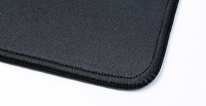 Keychron Large Gaming Mouse Pad 450 × 400 mm, Ample Space for Mouse Movement, Smooth Micro-Weave Surface for Optical Mice, Non-Slip Rubber Base, Stitched Edges - Black