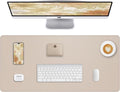 AFIING Extra Large Desk Mat - 55"x 24" Non-Slip Desk Pad for Office and Home - Ideal for Large Mouse Pad and Desk Mats on Top of Desks(Beige)