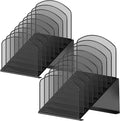 Inclined Desk File Organizer, 8-Section Upright Desk Organizer Standing File Sorter for Office Classroom Desktop Organization