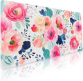 Bloss Flower Desk Mat, Leather Desk Pad, Desk Matt for Desktop, Waterproof Desk Pad Mat, Computer Mat for Office Work/Home/Decor/Desk Protector(35.4 x 15.7 Inches)