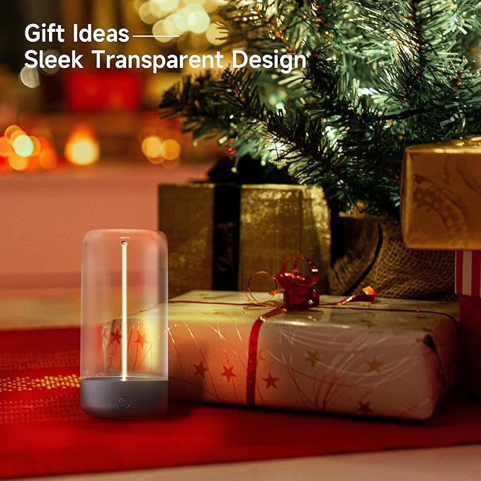 AUGE LIGHT Mini Minimalist Table Lamp Cordless Lamp Rechargeable Table Lamp Portable Nightstand Lamps Desk Lamps for Home Office Unique Ambient Light Mood Lighting for Desk Decor Beside(Dark Gray)