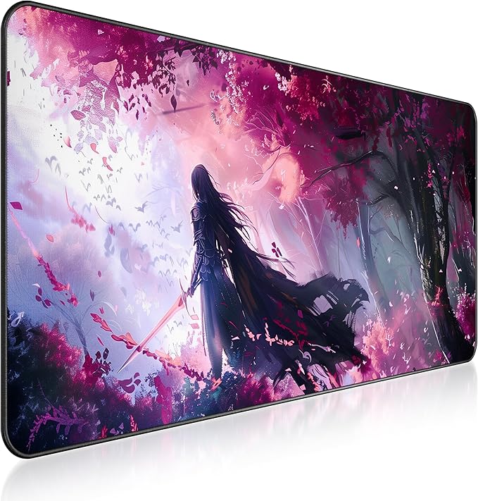 XXL Gaming Mouse Pad 35.4 x 15.7 inch - Water-Resistant & Stitched Edges - Large Anime XL Mousepad for Desk - Gamer Accessories Big Full Deskpad Mat Game Mousepads Deskmat