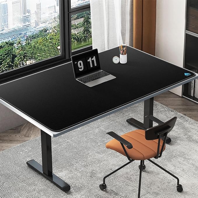 Cacoy 63” x 31.5” Super Large Gaming Mouse Pad, Oversized Giant Desk Matt for Desktop, Non-slip Rubber Base Mouse Mat, XXXL Extended Gamer Keyboard Mouse Mat, Office Computer Desk Pad Protector, Black