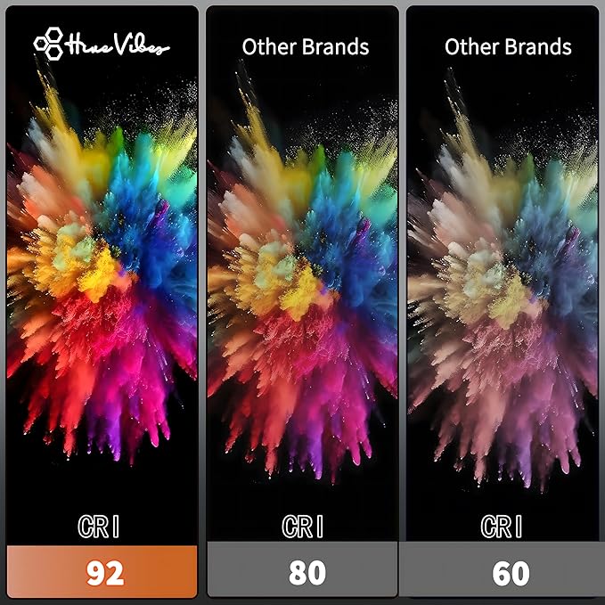 Hive Vibes 17" Monitor Light Bar with 15 Colors RGB Backlight, Wireless Remote and App Control, 3 Colors Temperature, Stepless Dimming, Eye Care, Anti-Glare Desk Lamp for Home, Office and Gaming