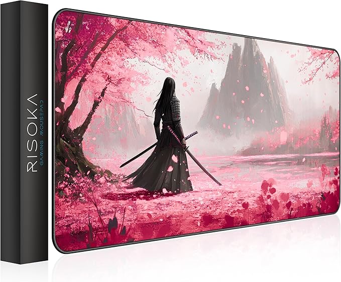 XXL Gaming Mouse Pad 35.4 x 15.7 inch - Water-Resistant & Stitched Edges - Large Anime XL Mousepad for Desk - Gamer Accessories Big Full Deskpad Mat Game Mousepads Deskmat