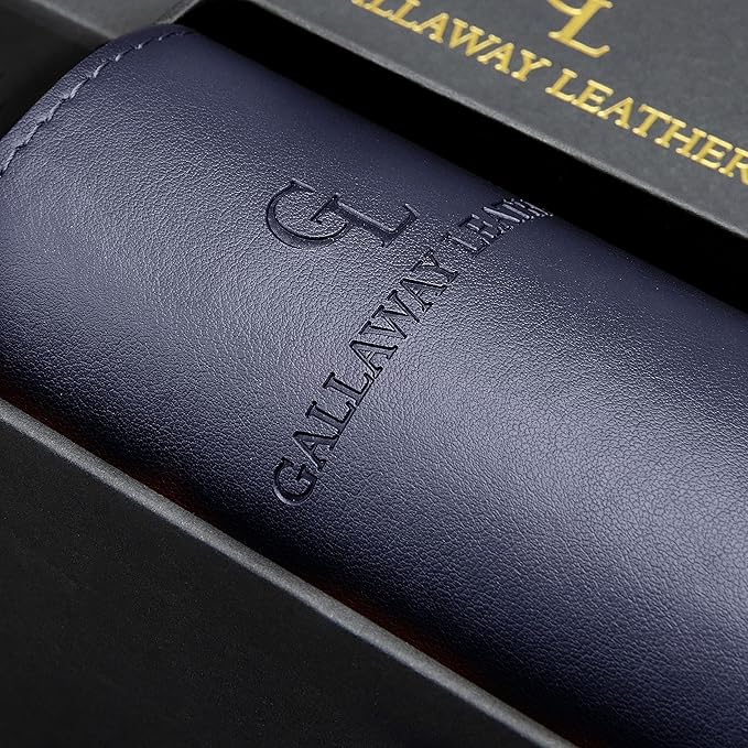Gallaway Leather Desk Mat - Office Writing Desk Pad, Medium 24" x 14" Navy Blue, Gift Ready Elegant Computer Desk Cover Protector