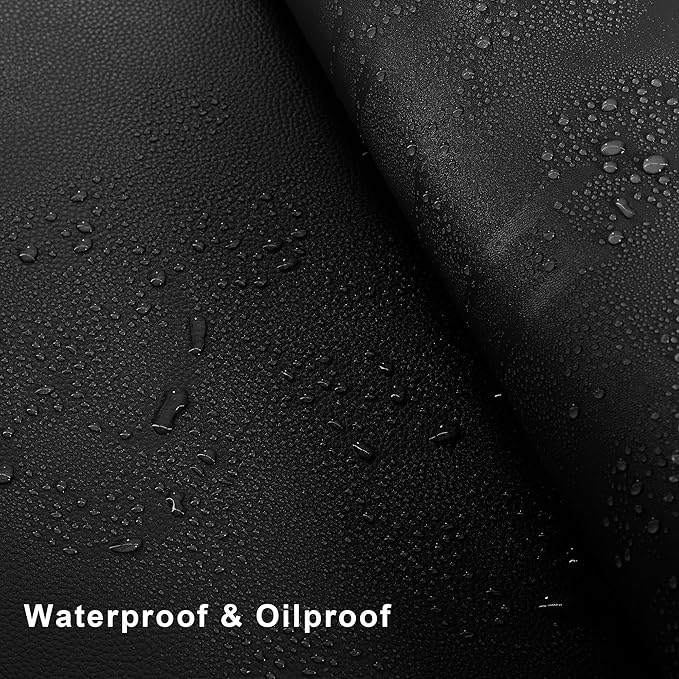 Vyaaa L Shaped Leather Desk Pad, 59" x 59" x 19.6" Large PU Leather Corner Desk Mat for Computer, Gaming, Writing, Home and Office（ Black）