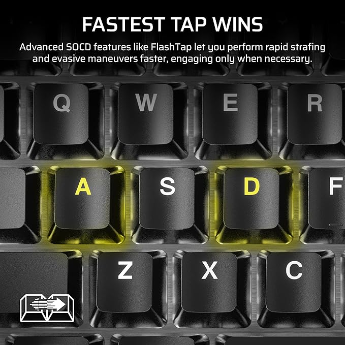 CORSAIR K70 CORE RGB Mechanical Wired Gaming Keyboard with Palmrest – Pre-Lubed MLX Red Linear Switches, SOCD, ABS Double-Shot Keycaps, Sound Dampening, Media Control Dial, QWERTY NA – Black