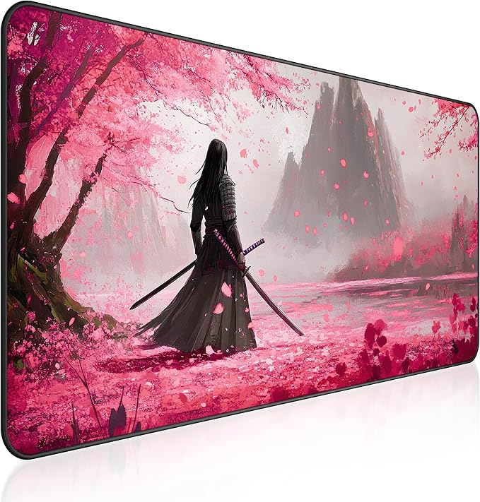 XXL Gaming Mouse Pad 35.4 x 15.7 inch - Water-Resistant & Stitched Edges - Large Anime XL Mousepad for Desk - Gamer Accessories Big Full Deskpad Mat Game Mousepads Deskmat