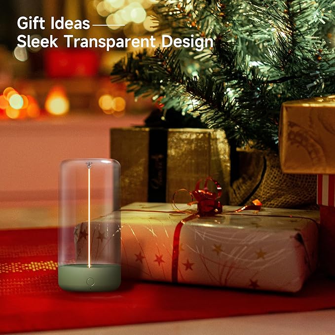 AUGE LIGHT Mini Minimalist Table Lamp Cordless Lamp Rechargeable Table Lamp Portable Nightstand Lamps Desk Lamps for Home Office Unique Ambient Light Mood Lighting for Desk Decor Beside(Olive Green)
