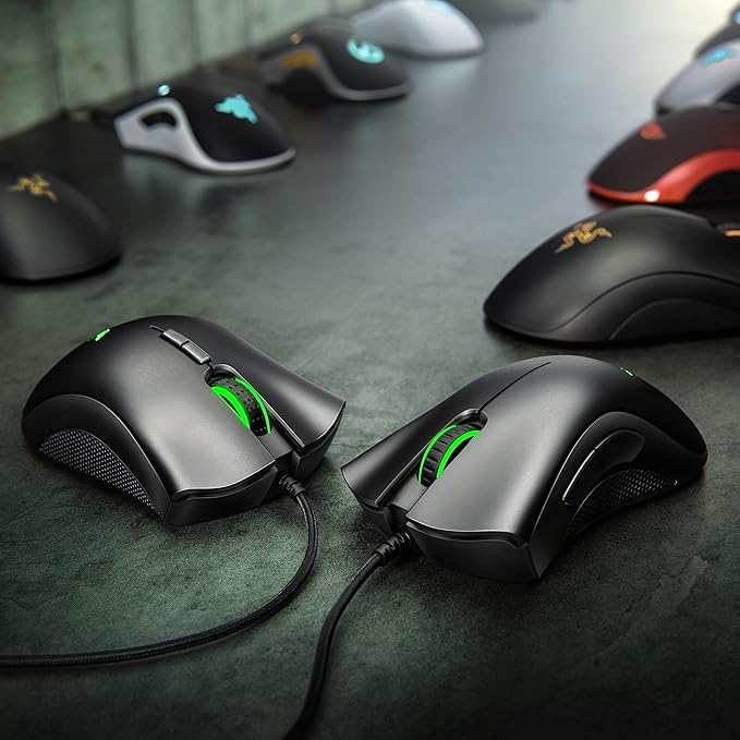 Razer DeathAdder Essential Gaming Mouse: 6400 DPI Optical Sensor - 5 Programmable Buttons - Mechanical Switches - Rubber Side Grips - Classic Black