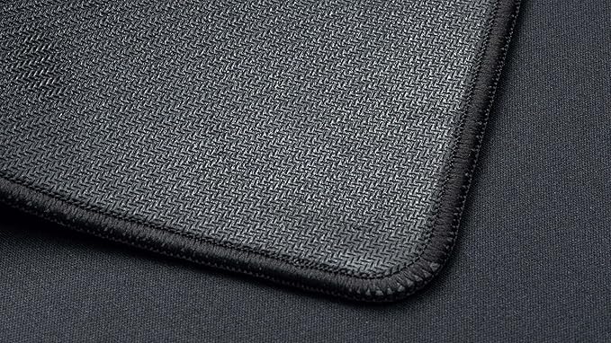 Keychron Large Gaming Mouse Pad 450 × 400 mm, Ample Space for Mouse Movement, Smooth Micro-Weave Surface for Optical Mice, Non-Slip Rubber Base, Stitched Edges - Black