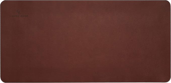 Gallaway Leather Desk Mat, Office Writing Desk Pad, Large 36" x 17" Dark Brown, for Top of Desks, Gift Ready Elegant Computer Desk Cover Protector PU Leather